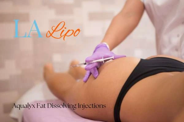 Woman having fat dissolving injections West Hendon on thighs