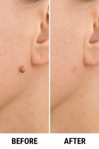 Skin tags removal West Hendon before and after