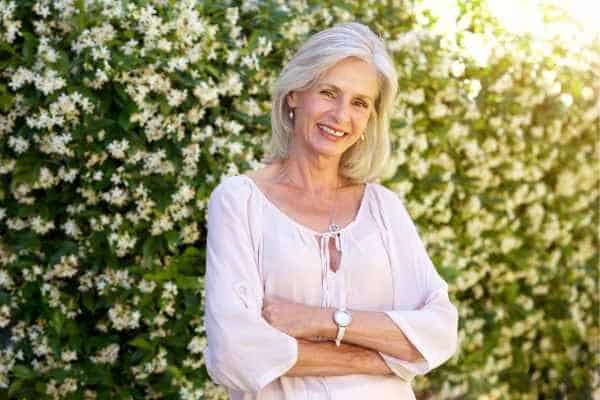 Older woman happy with urinary incontinence treatment West Hendon